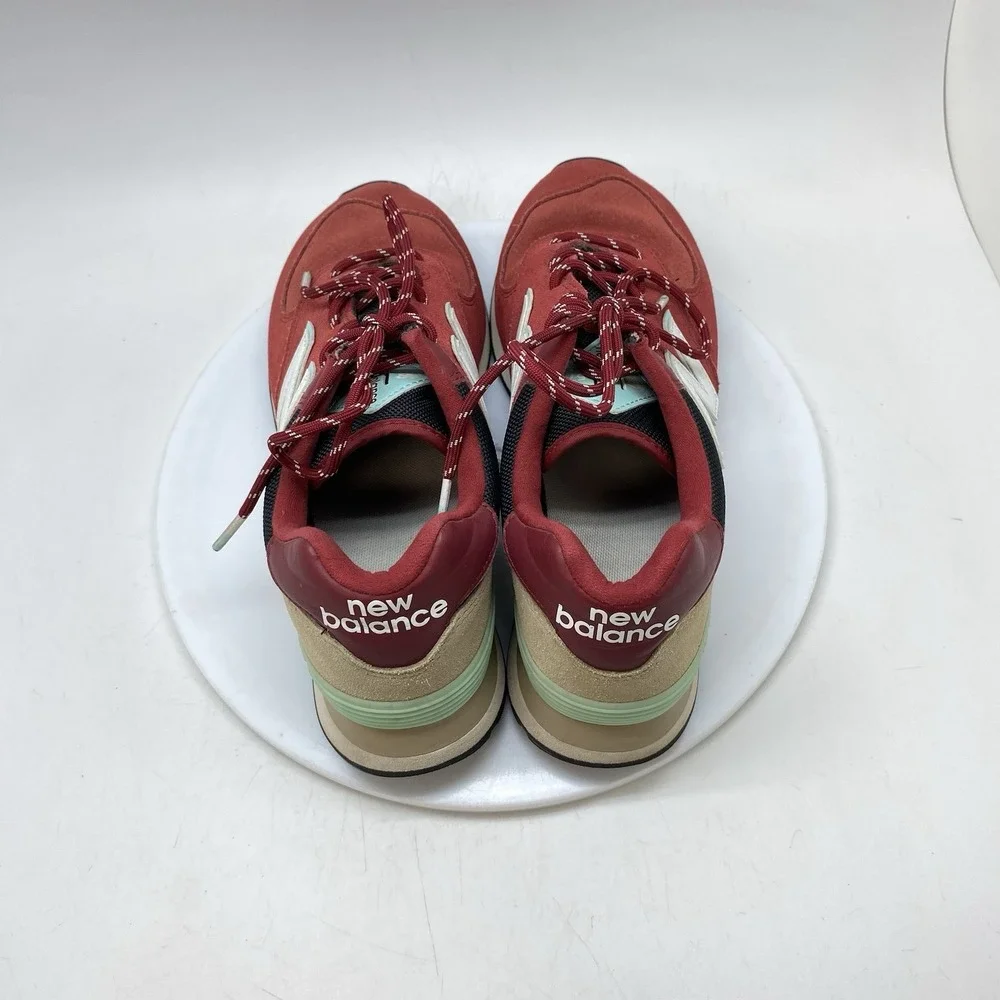New Balance Sneakers Mens 7.5 D 574 ML574JHQ Red Athletic Casual Gym Shoes